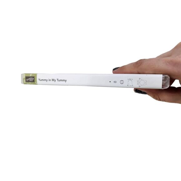 Stampin' Up! YUMMY IN MY TUMMY Rubber Cling Stamp Set of 5 Monster Alien Hugs - Picture 2 of 4